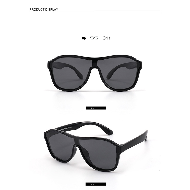 Kacamata Hitam Anak Silikon Polarized Lensa One-piece Outdoor Shades