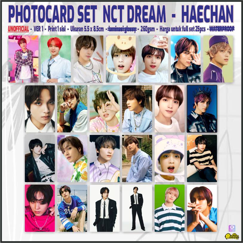 Photocard kpop isi 25 pcs NCT BTS SELCA