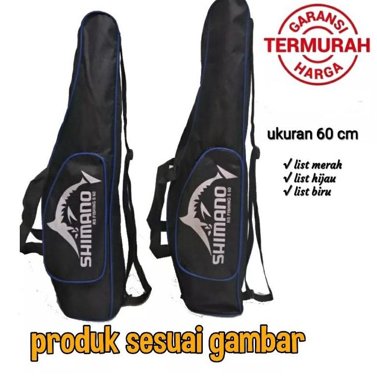 PUN.10De22q ◦ Tas Pancing Shimano 60cm untuk Tegek / Joran Bahan Parasut