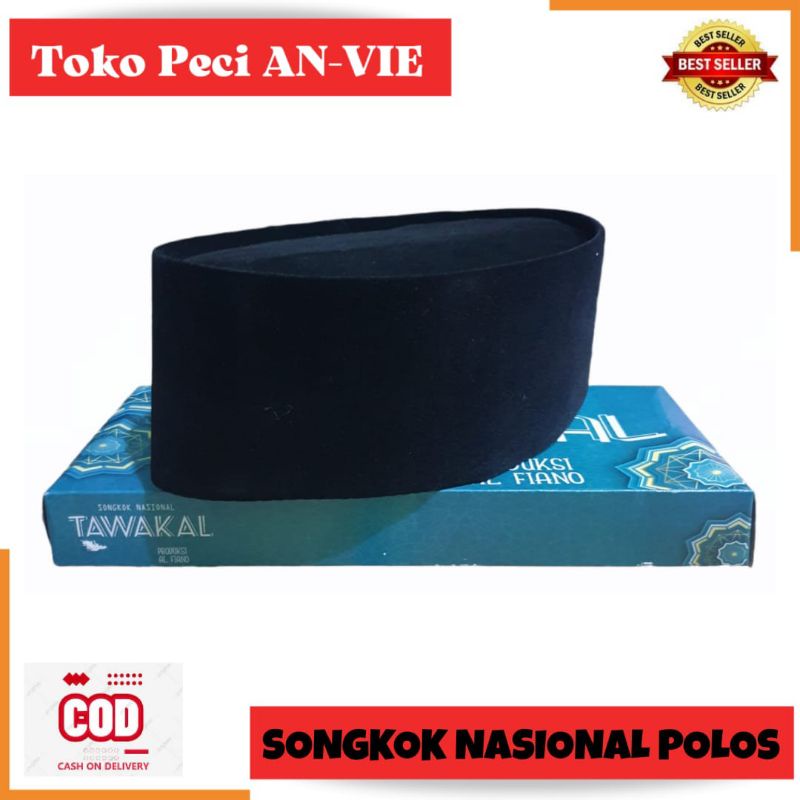 Peci Kopiah SONGKOK NASIONAL HITAM EXLUSIVE ABDIEL TAKRIB TAWAKAL Anak Dan Dewasa  , Peci Hitam Polo