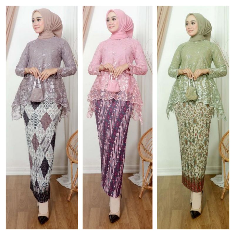KEBAYA MODERN RINJANI TILLE/ KEBAYA BRUKAT TILLE KEBAYA MODERN /KEBAYA PESTA /KEBAYA WISUDA