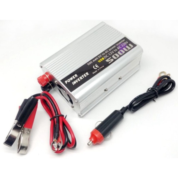 

Promo Car Power Inverter DC 12V to AC 220V 500W - Silver Diskon