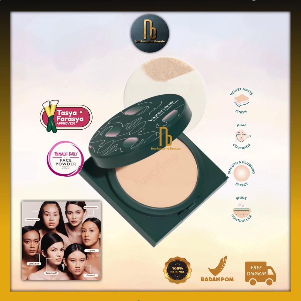 Luxcrime Blur &amp; Cover Two Way Cake - Bedak Padat