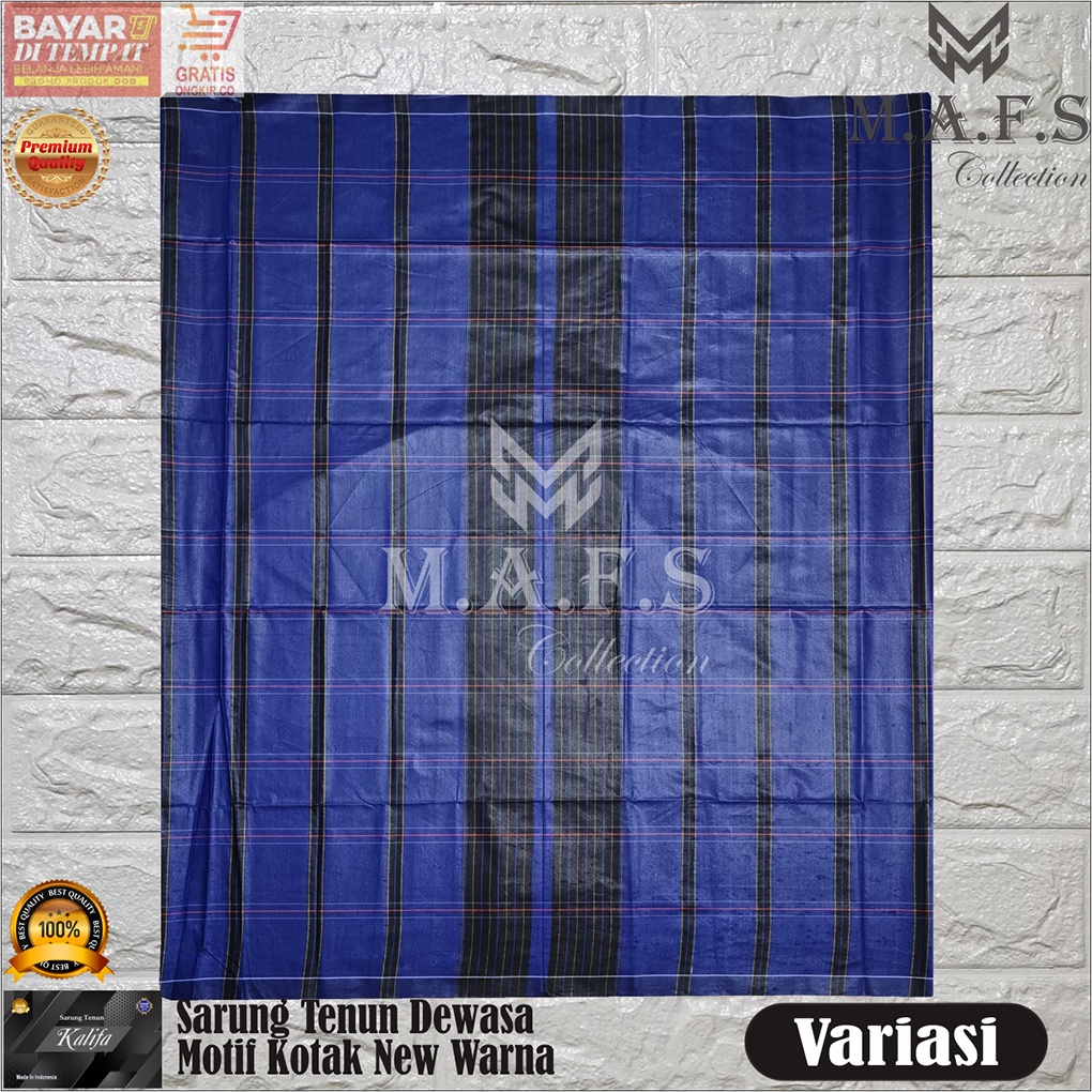 SARUNG DEWASA SARUNG TENUN MOTIF KOTAK TUMPAL KALIFA