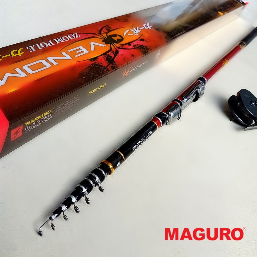 Joran Tegek Custom Kolongan Maguro venom 360/450 zoom + reel