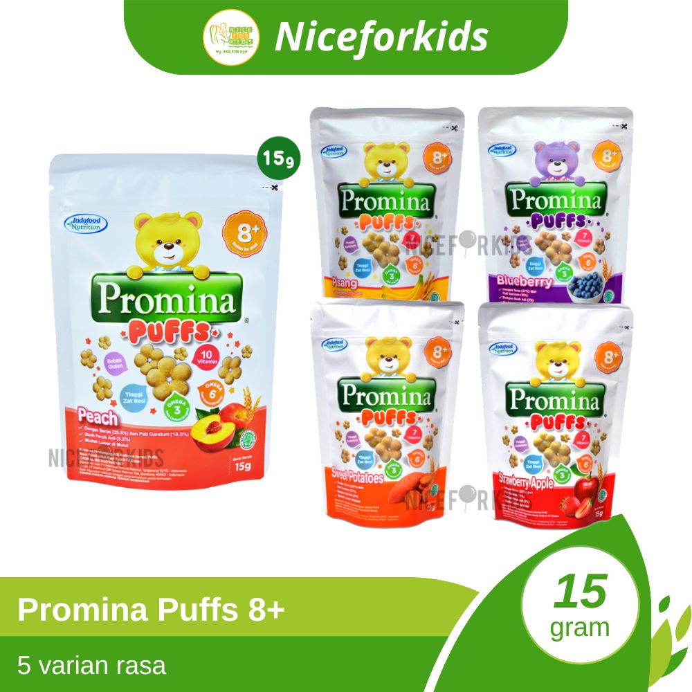 Promina Puff Snack Anak Aneka Rasa dari Promina Puffs Untuk Camilan Cemilan Bayi