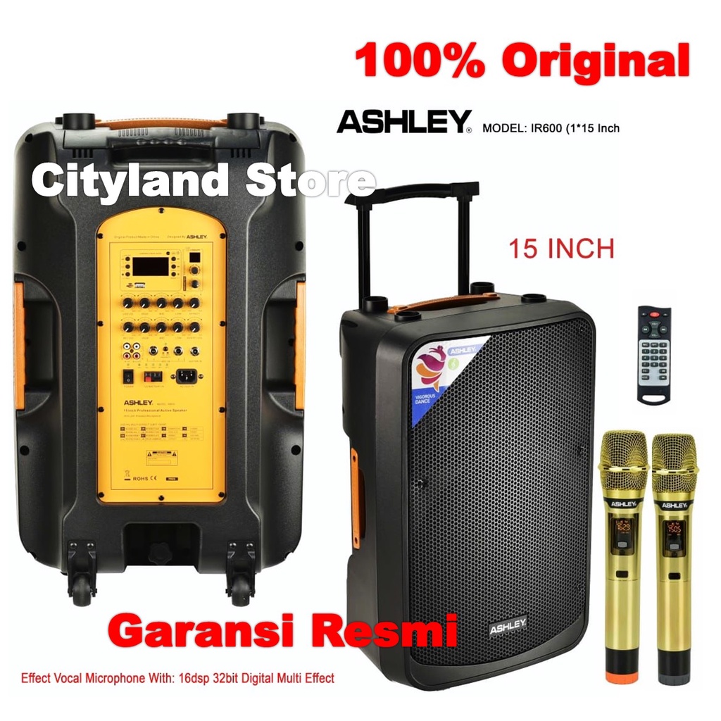 Speaker Portable Wireless Ashley ir600/ Speaker Portable Ashley 15inch