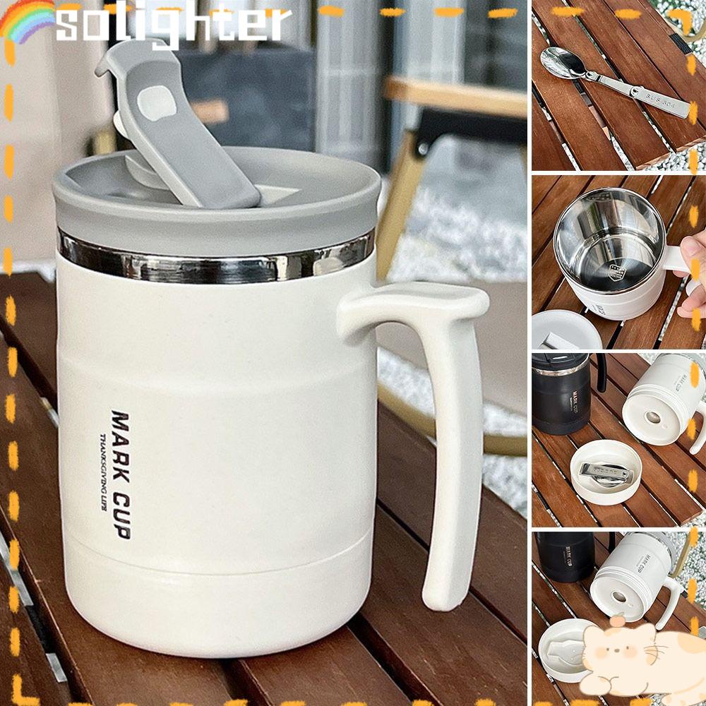 Solighter 400ML Mug Kopi Multi Fungsi Portable Dengan Sendok Travelling Cangkir