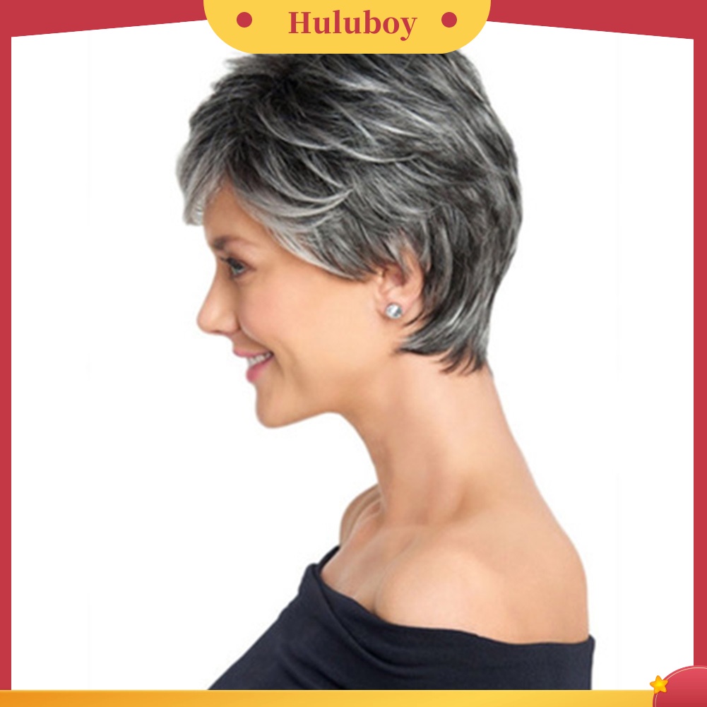 Wig Rambut Pendek Keriting Warna Gradasi Untuk Wanita