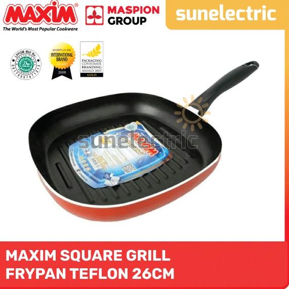 LANGSUNG ORDER ㊤ Maxim Valentino Square Grill / Panci Penggorengan Wajan Pemanggang Ayam / Ikan Kota