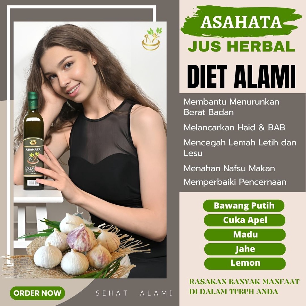 

Asahata Premium - Minuman Herbal Kesehatan Bawang Putih Tunggal Madu Rempah Obat Herbal Menjaga Daya Tahan Tubuh (IMUN) sebagai Pelangsing Alami karena Dapat Menahan Nafsu Makan Berlebih juga membantu Detoksifikasi Tubuh