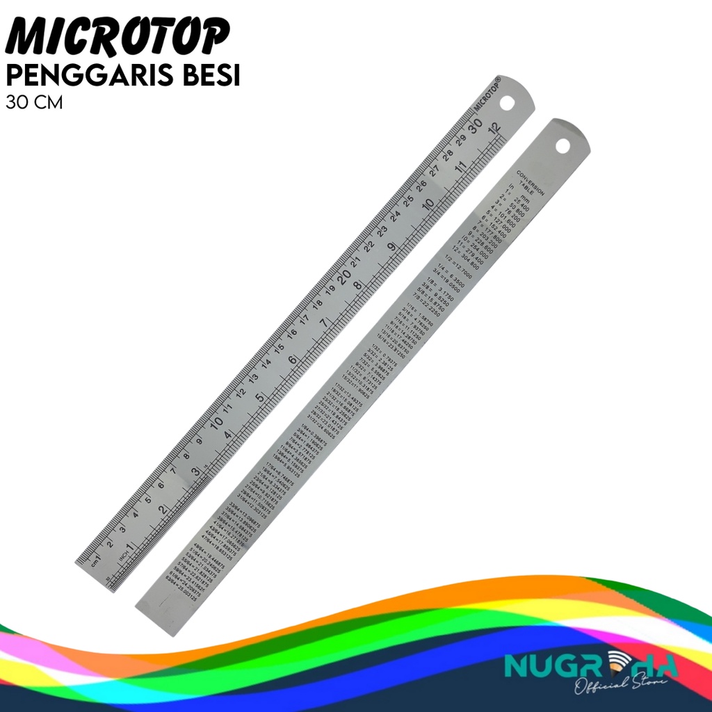

PENGGARIS GARISAN BESI MICROTOP 30CM