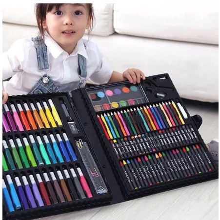 Art Set 150 pcs Pensil Crayon Warna Set Alat Tulis Gambar Lukis