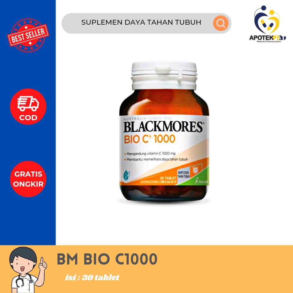 Blackmores Bio C 1000mg isi 30 Tablet / Vitamin C / Suplemen / Covid / Corona / Daya Tahan Tubuh