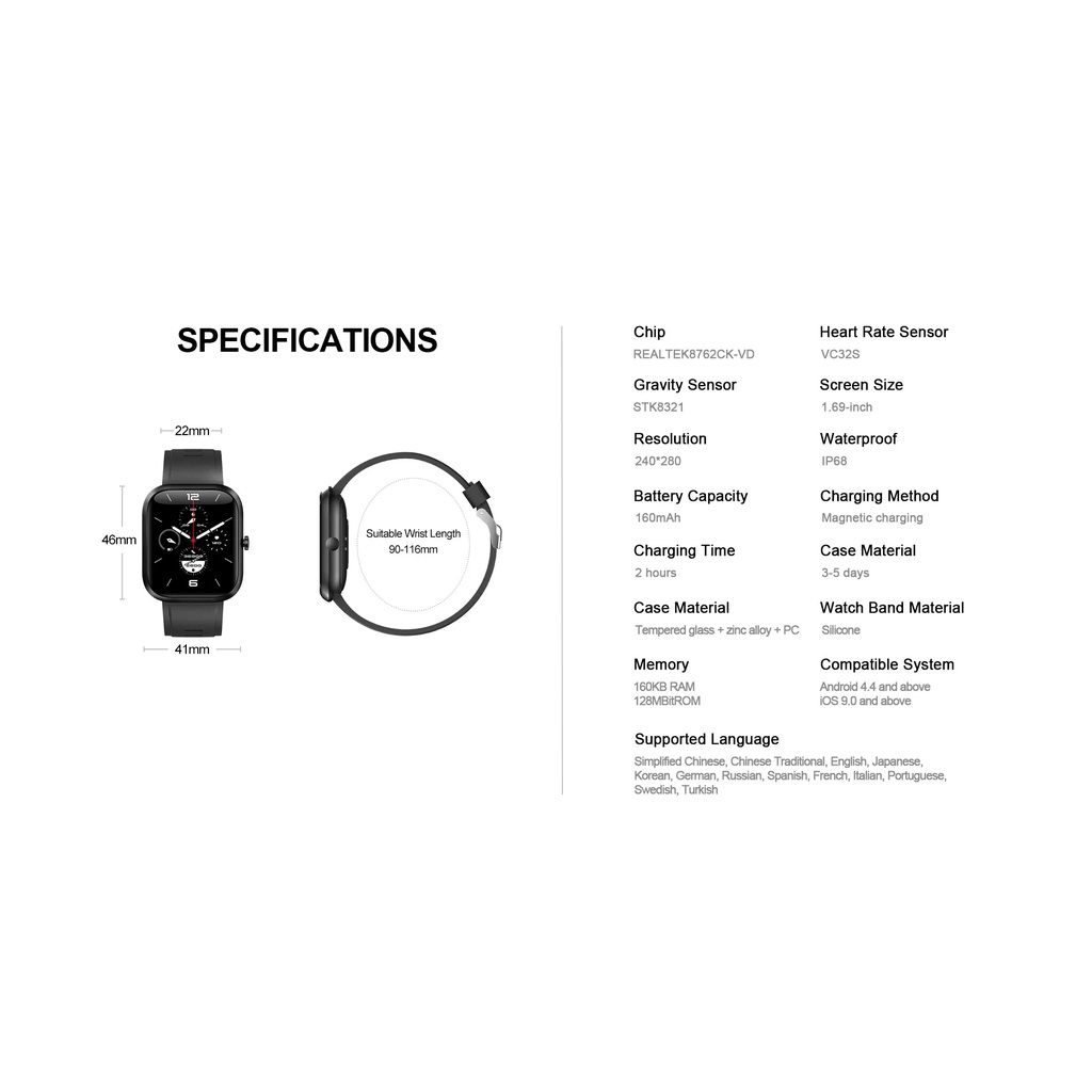 Morejoy Jouir Smart Watch SmartWatch More Joy