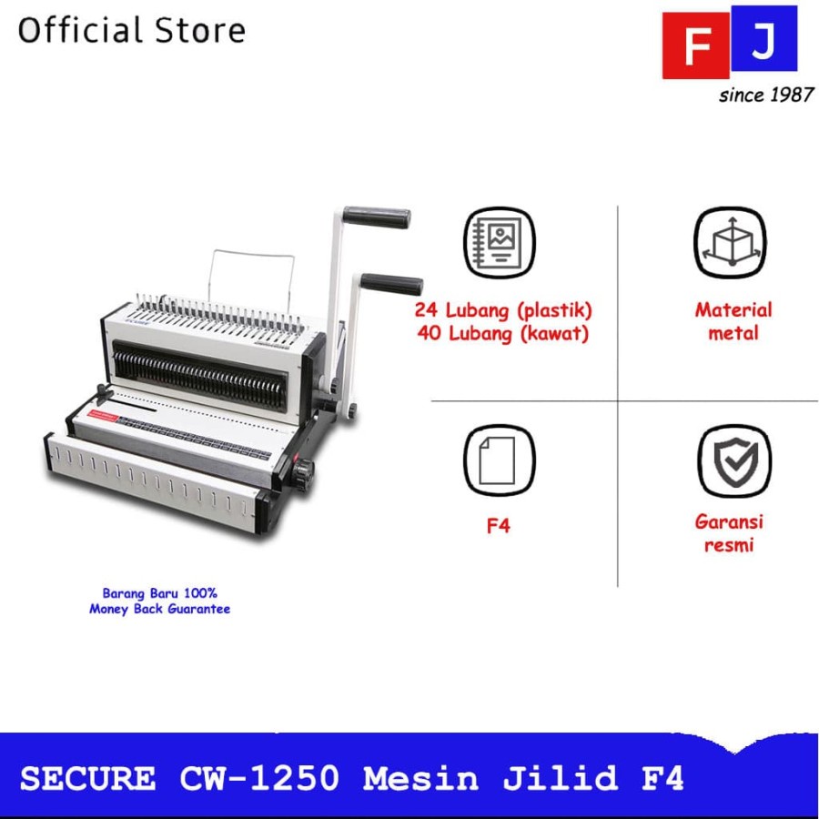 

SECURE CW-1250 Mesin Jilid F4