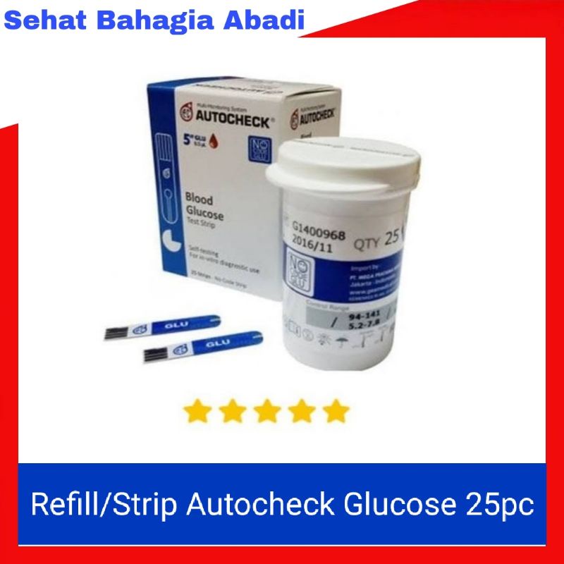 Glucose Autocheck strip / Strip Gula darah Autocheck / Gula autocheck