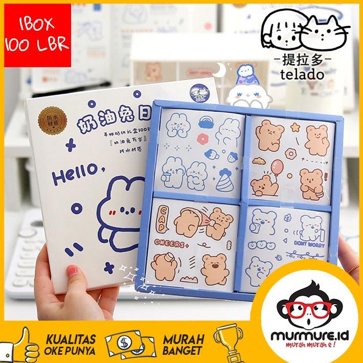 

MURMURE.ID | (100 LEMBAR) TELADO STICKER DIY BUKU DIARY STIKER MOTIF LUCU ANTI AIR 1 BOX TERLARISS...,,,,,