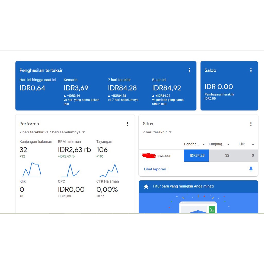 Akun Adsense Fresh plus Domain dan blog iklan Tayang 100%