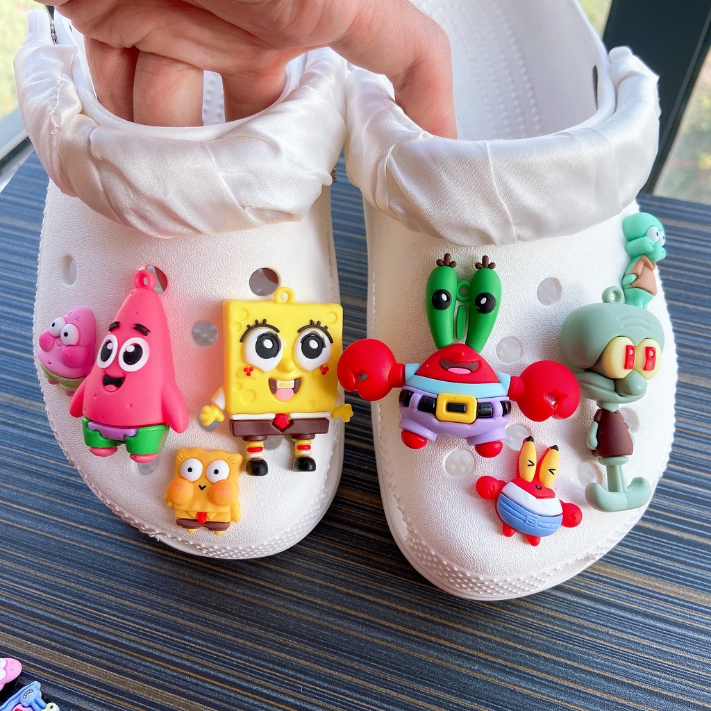 Spongebob SquarePants Cros Jibitz Sepatu Charm Sandal Aksesoris Sepatu Hias