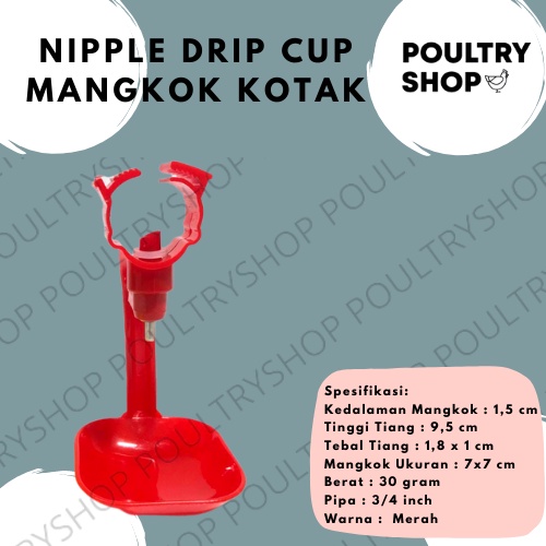 Nipple Nippel Niple Nipel Nepel Drinker Cup Tempat Minum Ayam Broiler