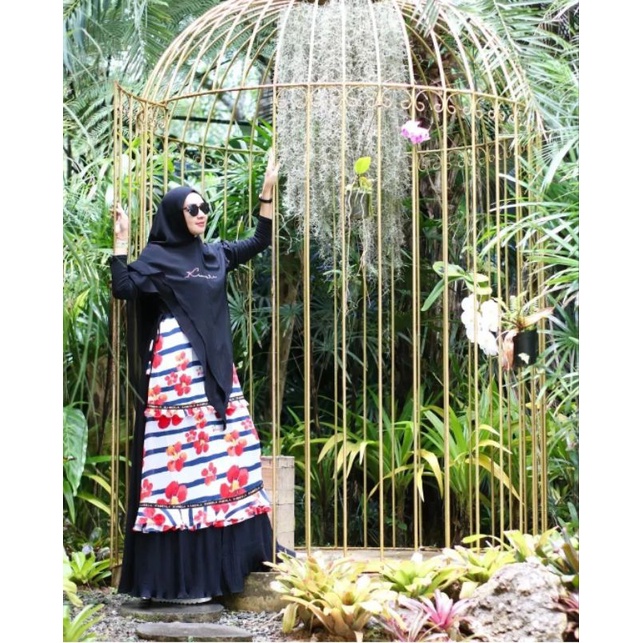 DAILY LINE FLOWER GAMIS SYARI DRESS KAMEELA HIJAB