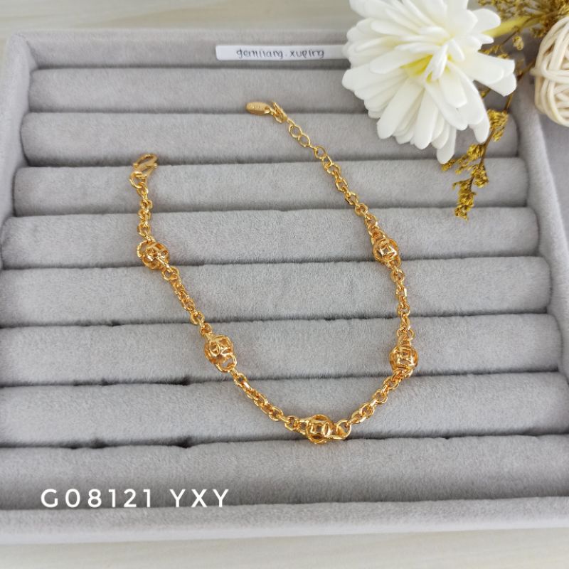 Gelang Rantai yaxiya Nori mix Bola warna Gold G08121