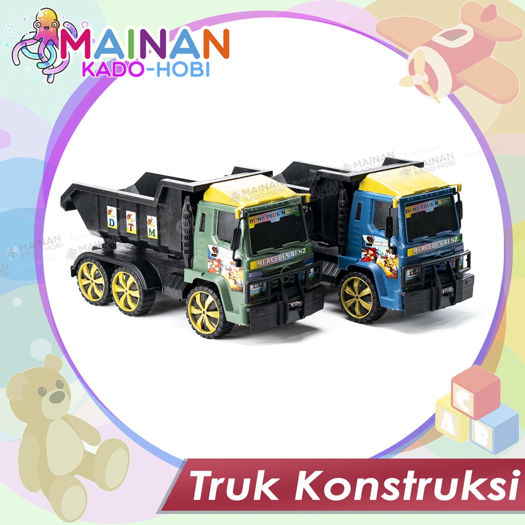 MAINAN ANAK DIECAST MOBIL TRUK KONSTRUKSI DUMP TRUCK