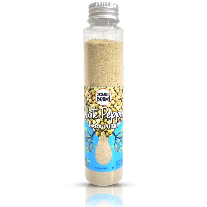 

White Pepper Powder 55g -Organic Boom!- Lada Putih Bubuk Murni Praktis