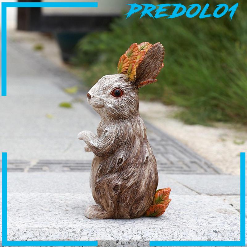 [Predolo1] Patung Hewan Patung Kelinci Lucu Bahan Resin Artwork Untuk Dekorasi Rumah Outdoor