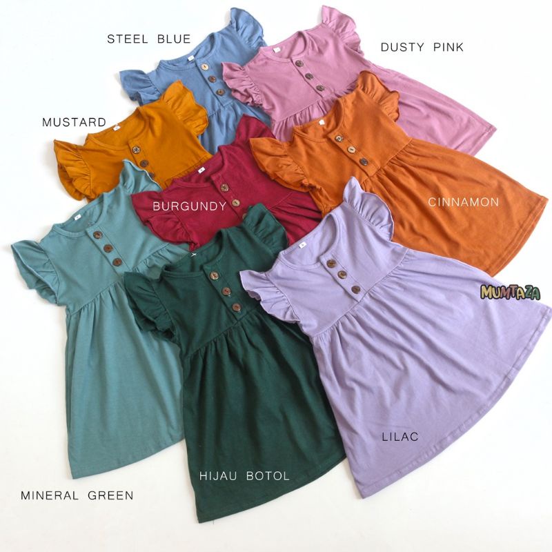 dress anak perempuan kimi dress mumtaza - dress bayi perempuan