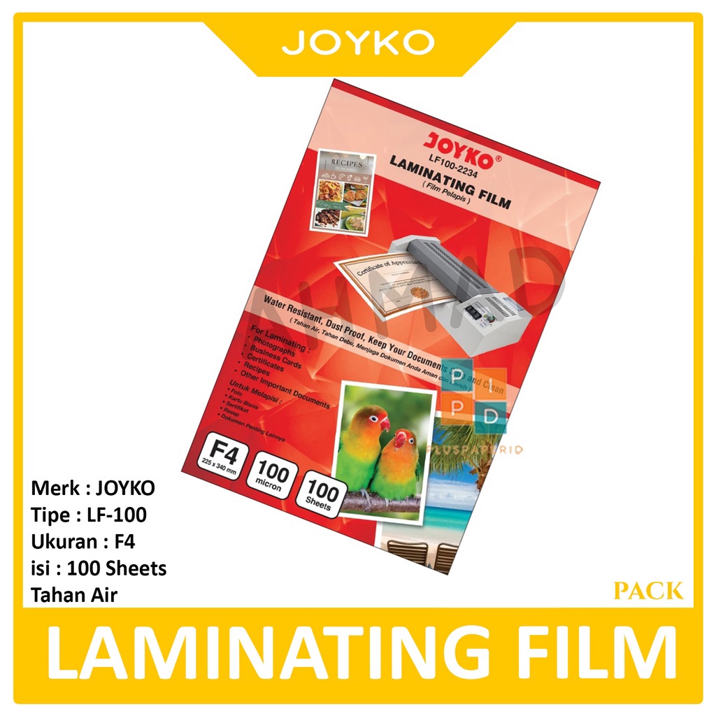 

JOYKO - Laminating Film LF100 Folio - 2234 F4 - Pack