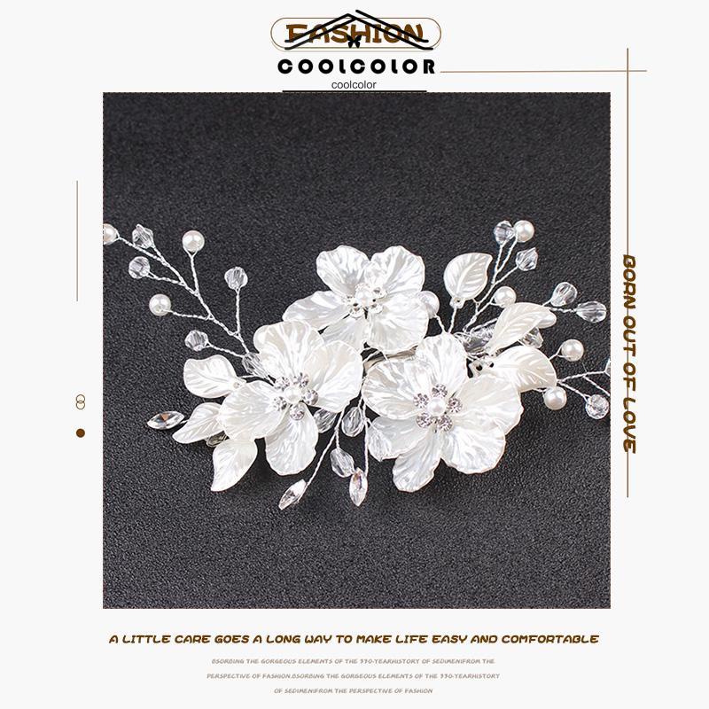 COD❤️Klip Samping Wanita Kartu Rambut Kristal Kartu Rambut Mutiara Aksesoris Rambut Aksesori Pernikahan Hiasan Kepala- cl