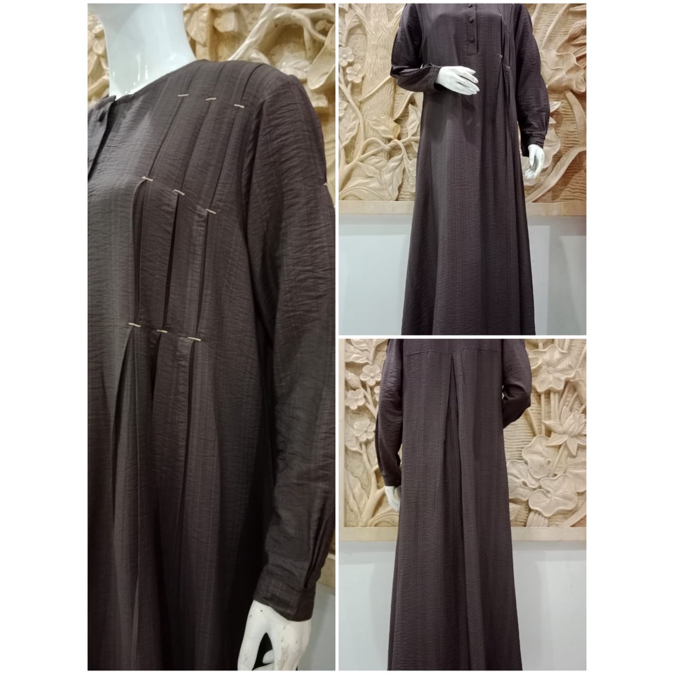 Gamis Kinaro Exclusive Polo Linen Dual Size Varian Colors 