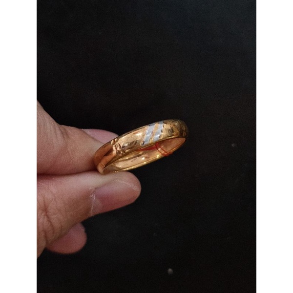 Cincin Emas Model Bangkok Size Jumbo Kadar 375