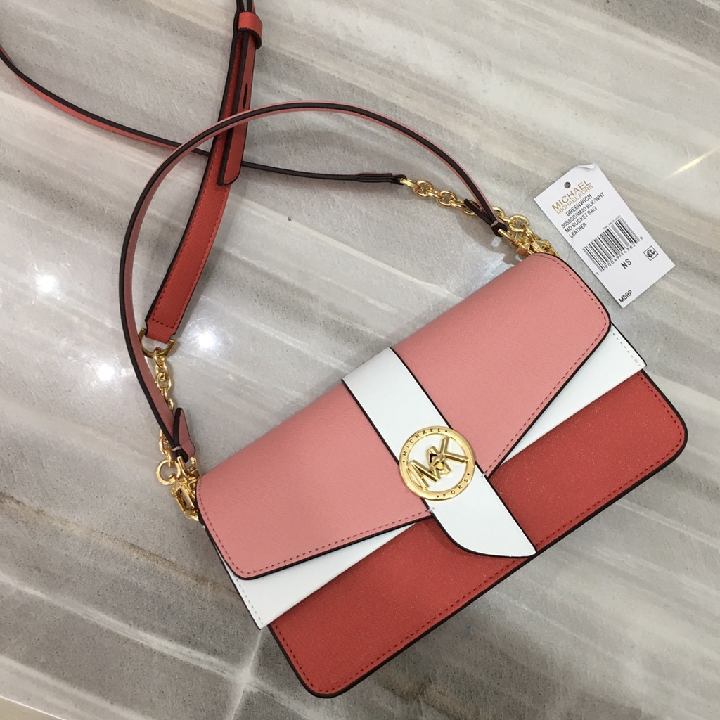 [Instant/Same Day]M-K 81668 MICHAEL KORS Greenwich Old Flower Crossbody Bag One Shoulder Bag Chain Bag