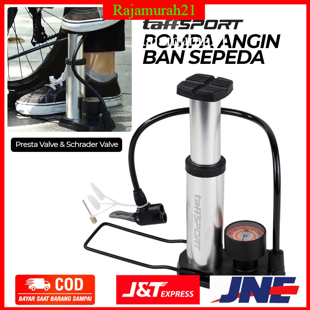 TaffSPORT Pompa Angin Ban Sepeda Manual Tire Pump - OMSEC1SV