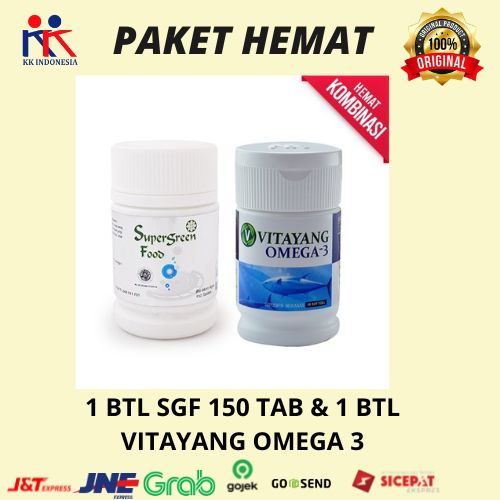 Paket Hemat SGF 150 Tab & Vitayang Omega 3 @1 Original KK Indonesia
