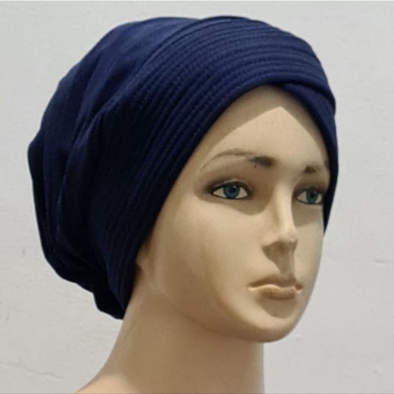 Zaja - Topi Turban Instan Model Ciput Simple Pet Selempang Cantik Bahan Kaos Waffle Tekstur Elastis Nyaman Di Kepla &amp; Tidak Bikin Gerah