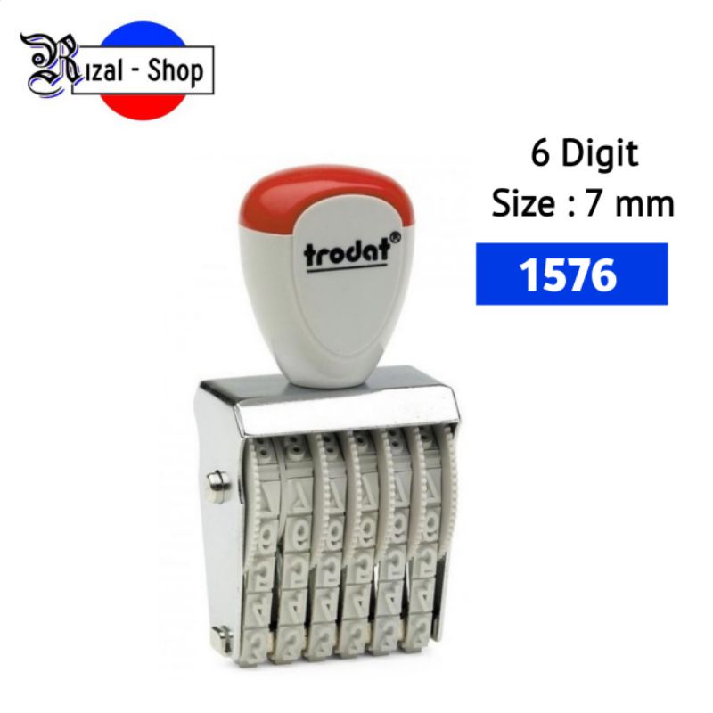 

Trodat Stempel Angka manual 6 digit 7 mm 1576