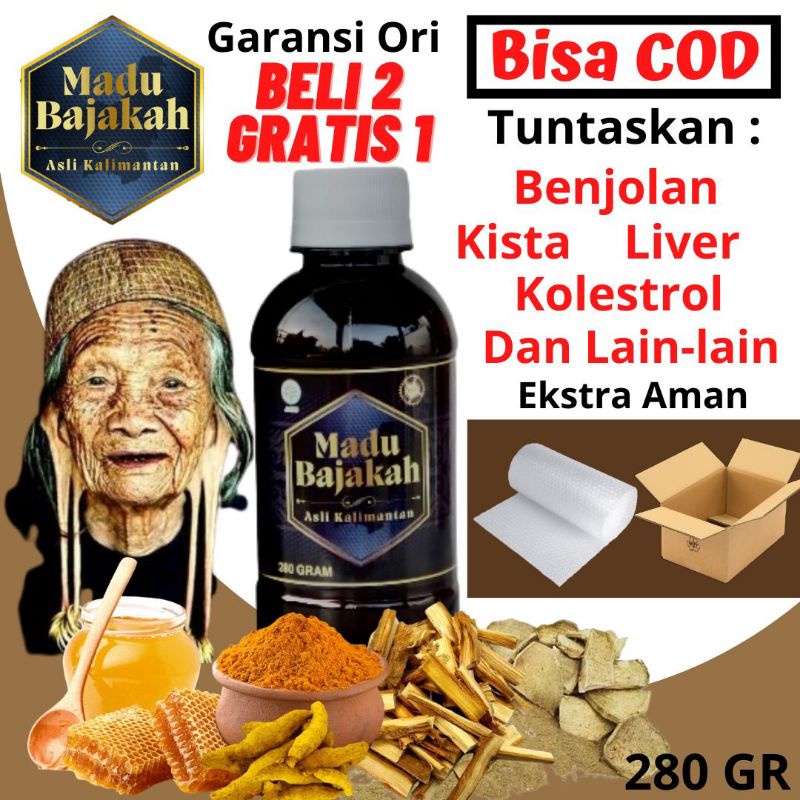 Madu Bajakah Asli Kalimantan [Beli 2 Gratis 1] Atasi Benjolan, Kista Liver, Kan'ker, Tumor, Kolestro, Miom, Atsmal isi 280 Gr