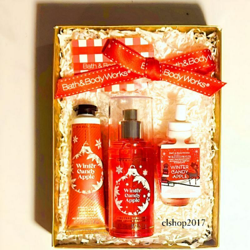 BBW WINTER CANDY APPLE GIFT SET BATH &amp; BODY WORKS