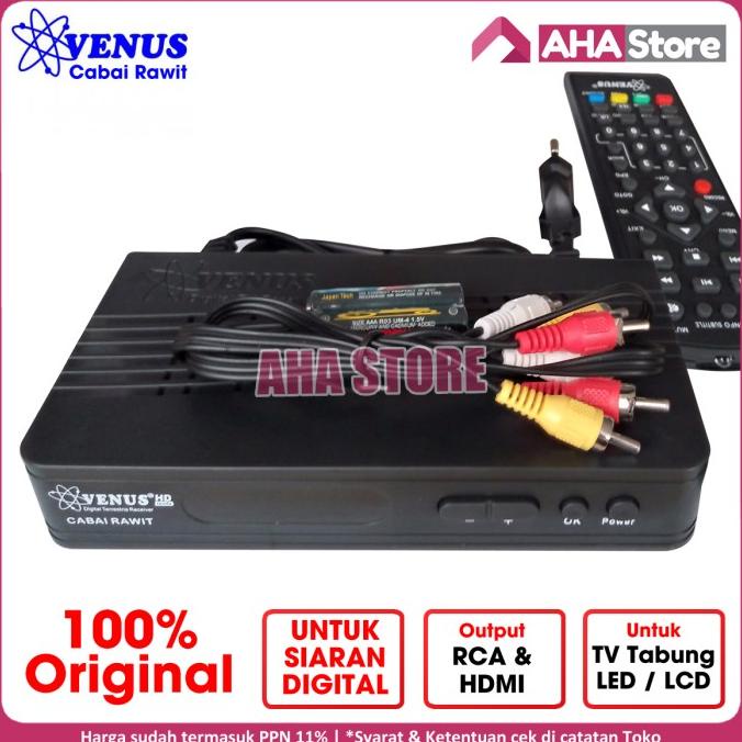 Venus Set Top Box STB Receiver Decoder TV Digital Cabe Cabai Rawit