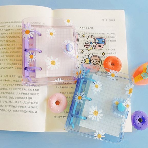 

Binder mini 3 ring termasuk isi kertas refill 80 lembar motif bunga daisy aesthetic cute kawai
