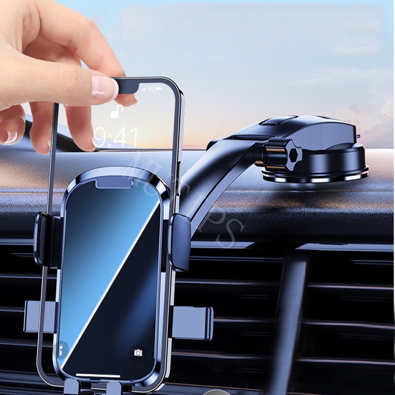 New Suction Dashboard Mobil Phone Holder Ekspanding Otomatis Rotasi Bebas Braket GPS Handphone