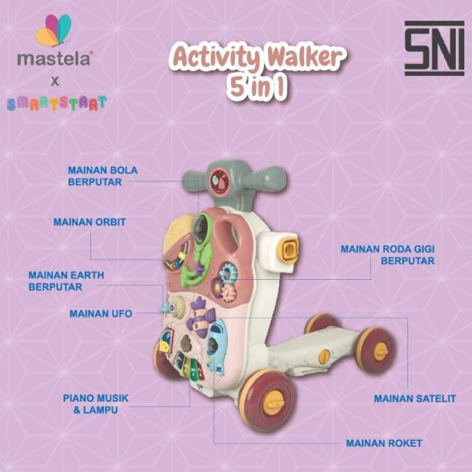 Mastela Baby Walker 5 in 1 Activity Push Walker 9851