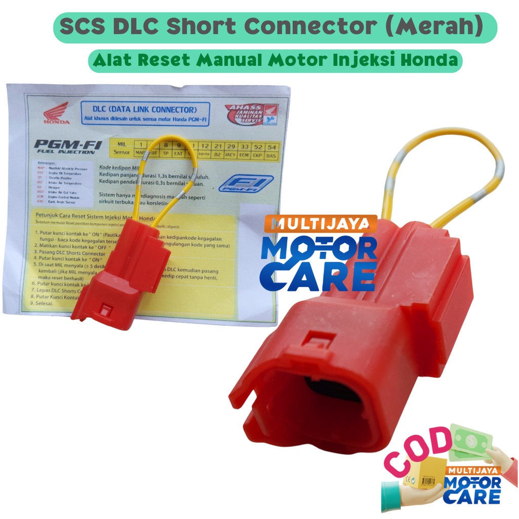 DLC Short Connector Merah Alat Riset Manual Motor Injeksi Honda