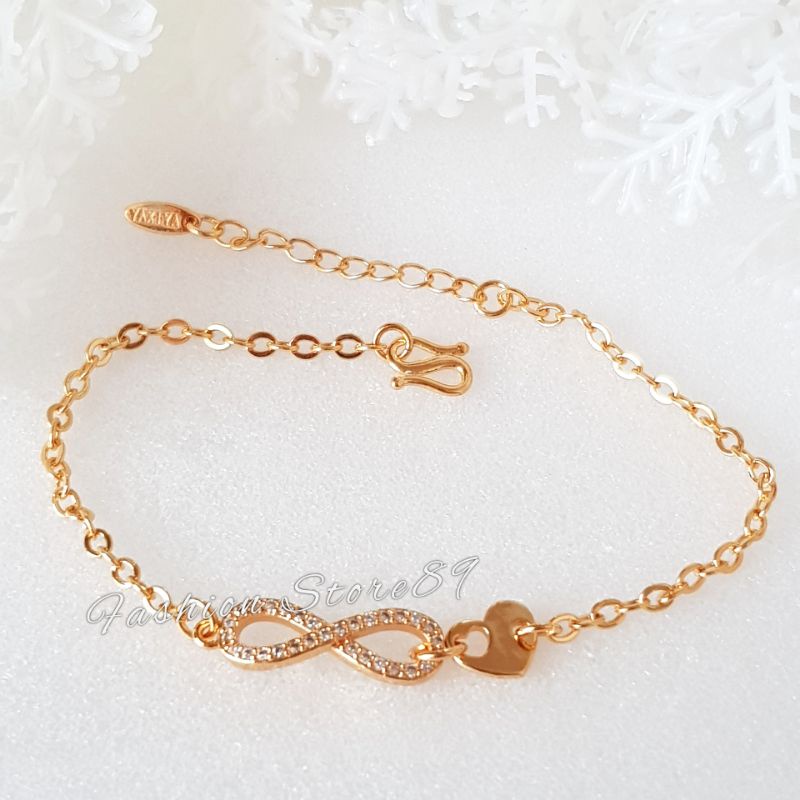 Gelang tangan Rantai Motif Pita Perhiasan fashion wanita dewasa impor