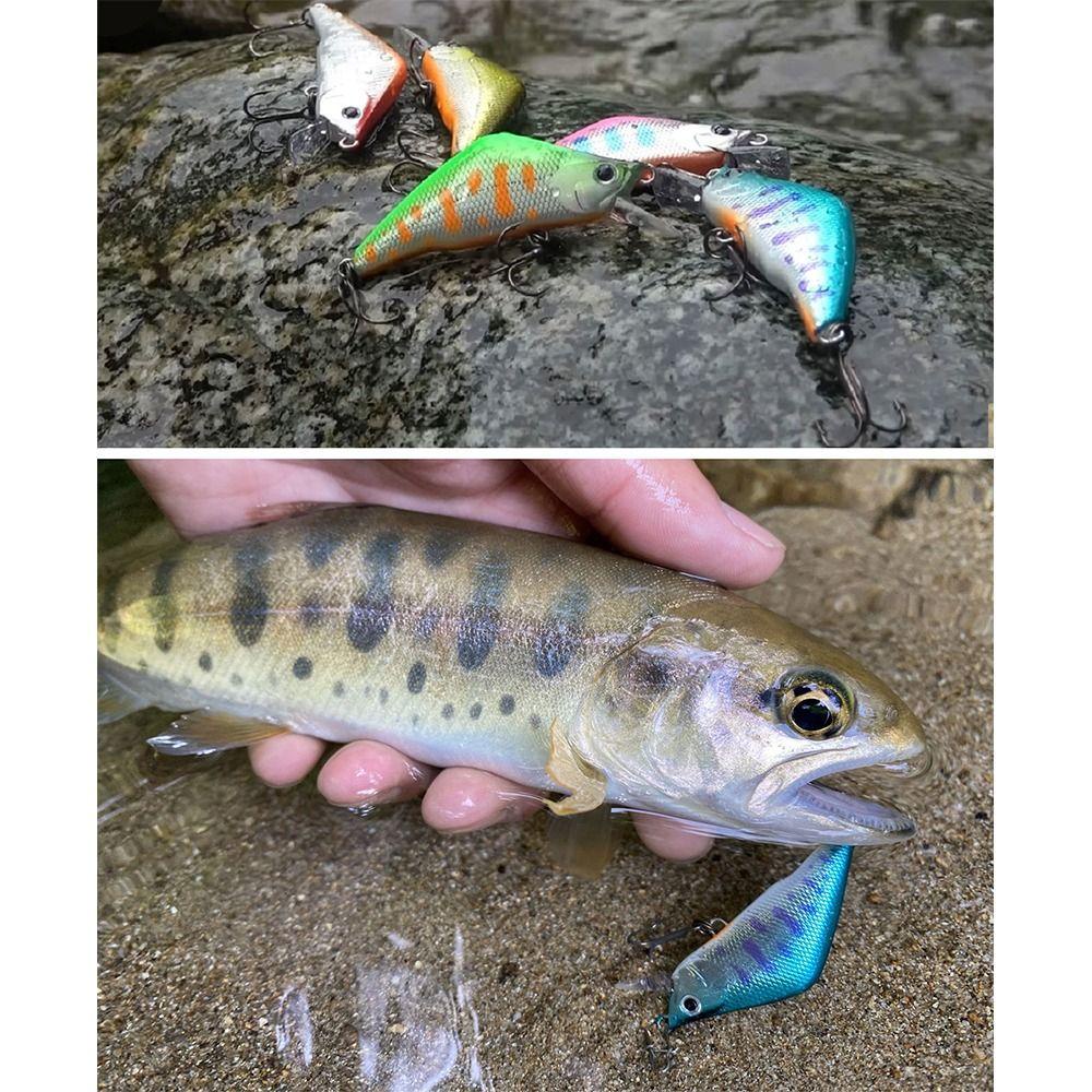 Preva 2pcs Umpan Tenggelam 48mm/3.8g Crankbaits Getar Ikan Kecil Lures