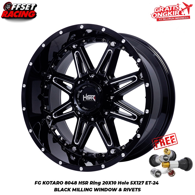 Velg Mobil Ring 20 HSR FG KOTARO 8048 R20 Lebar 12 Celong Cocok Rubicon Dodge Journey Free Ongkir